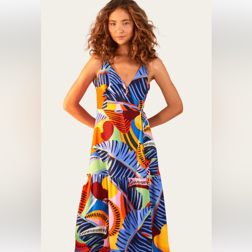 Farm Rio Colorful Wrap Dress